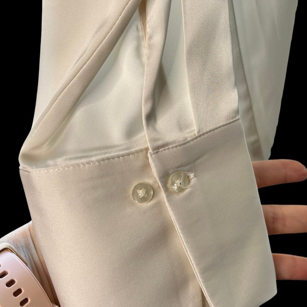 Cupcakes and Cashmere Cream Button Down Blouse - Picture 2 of 3